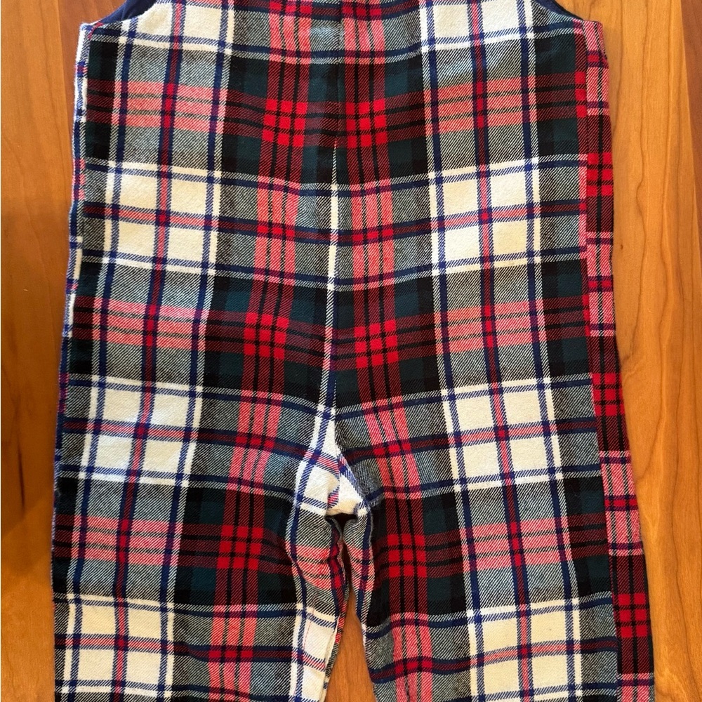 Classic Prep CPC Jon Jon Longalls overalls tartan Christmas 24m